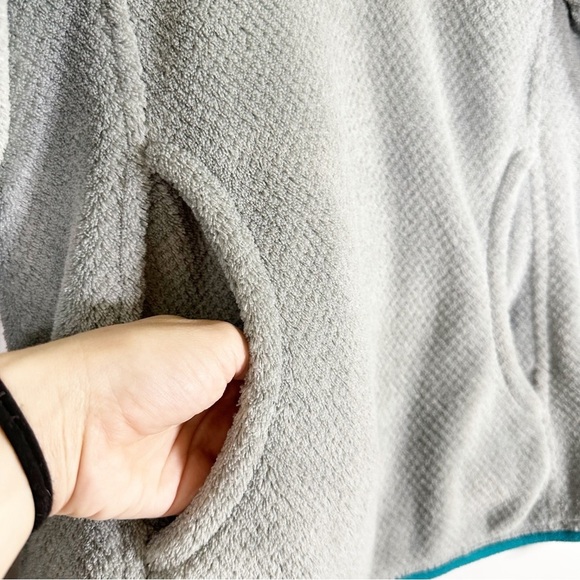 Patagonia Re-Tool Snap-T Better Fleece Pullover Sweater Grey and Teal Size XS - Picture 5 of 8
